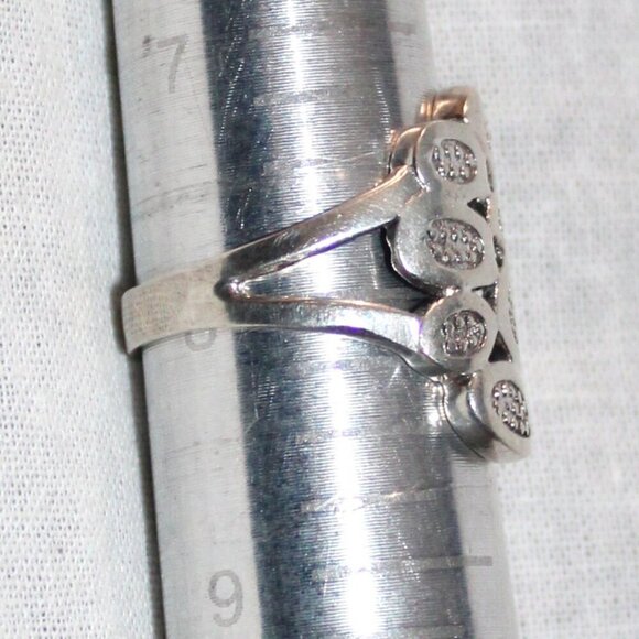 Sterling Silver Abstract Modern Geometric Ring - Picture 6 of 7